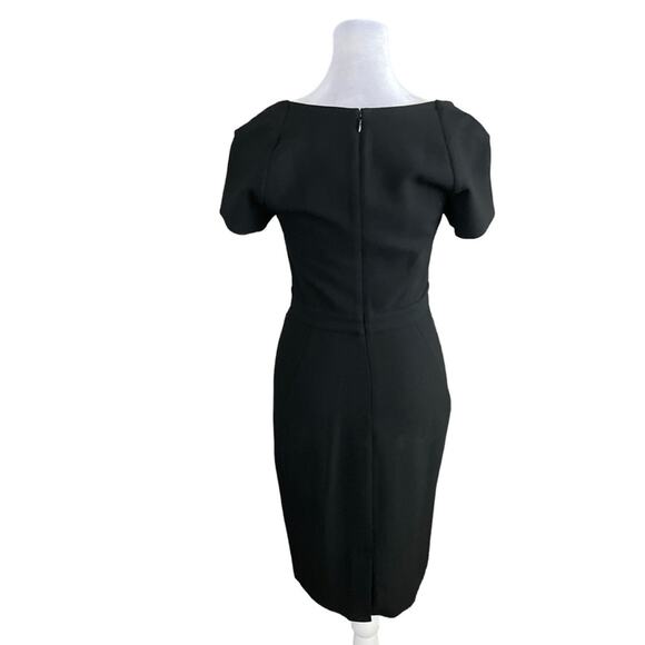 Diane Von Furstenberg DVF Black Katrina Square Neck Line Sheath Dress Size 2 - Picture 3 of 11
